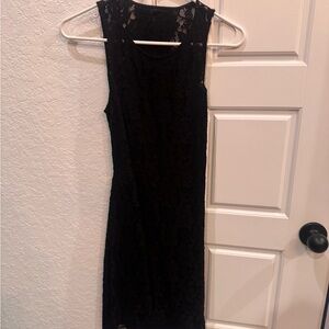 Express Black Lace Midi Dress